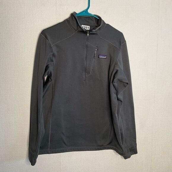 Patagonia Polartec‎ Men’s Medium Cross trek 1/4 Zip Pullover Fleece Forge Grey - Picture 1 of 8